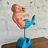 Sirena Artesanal Tallada En Madera