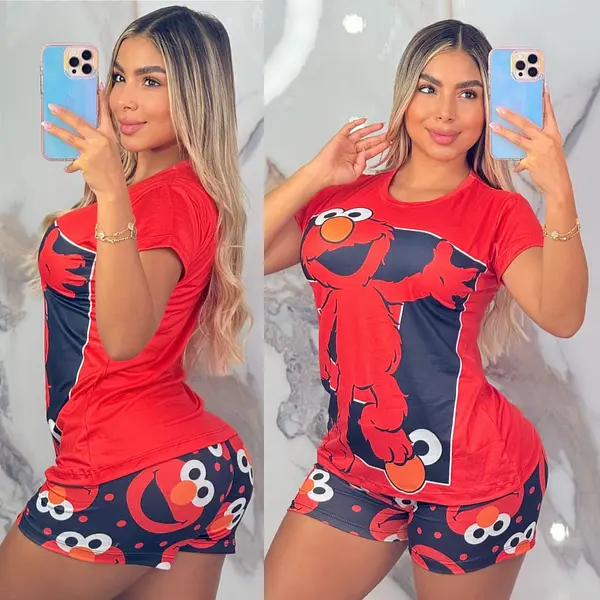 Pijama Shorts Camiseta Dama No