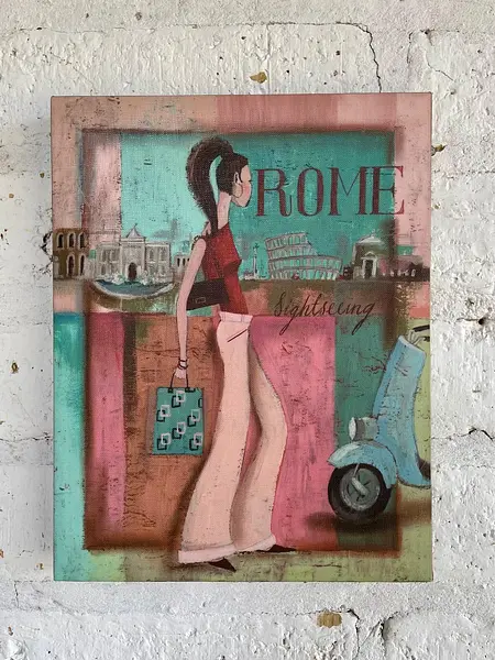 Cuadro Ilustración De Moda "Rome Sightseeing" - U.S.A 2005