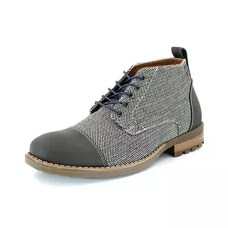 Botin Ingles Lona y Cuero