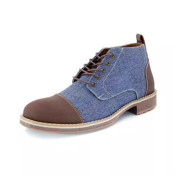 Botin Ingles Lona y Cuero