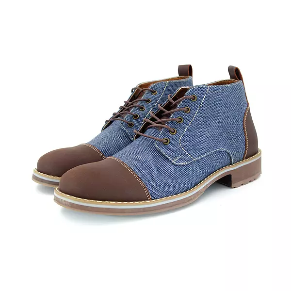 Botin Ingles Lona y Cuero