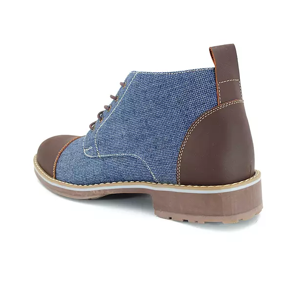 Botin Ingles Lona y Cuero