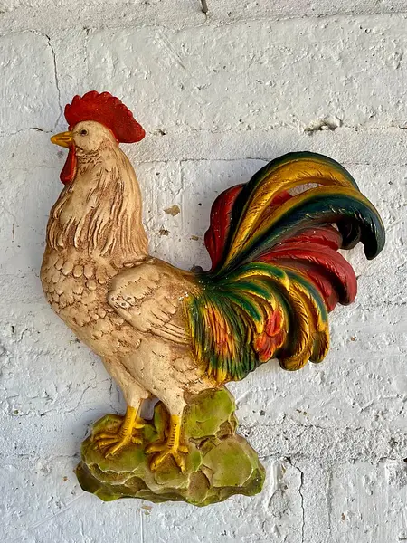 Gallo Y Gallina En Resina Plástica Homco - Usa 1970