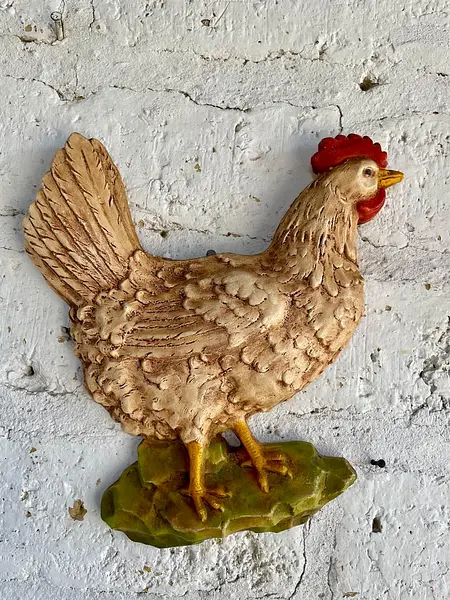 Gallo Y Gallina En Resina Plástica Homco - Usa 1970