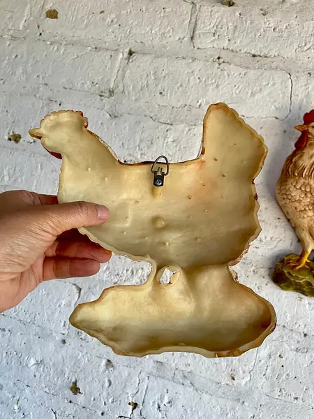 Gallo Y Gallina En Resina Plástica Homco - Usa 1970