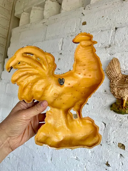 Gallo Y Gallina En Resina Plástica Homco - Usa 1970