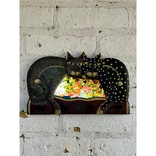 Espejo Y Percha Tallada En Madera - Indonesia 1990