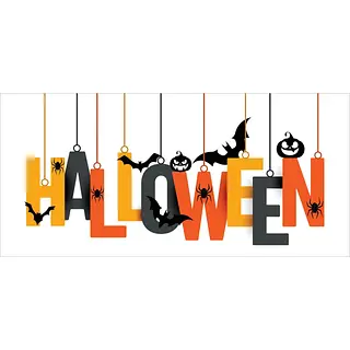 Guirnalda Letras Halloween Araña Colmillo Davifiesta