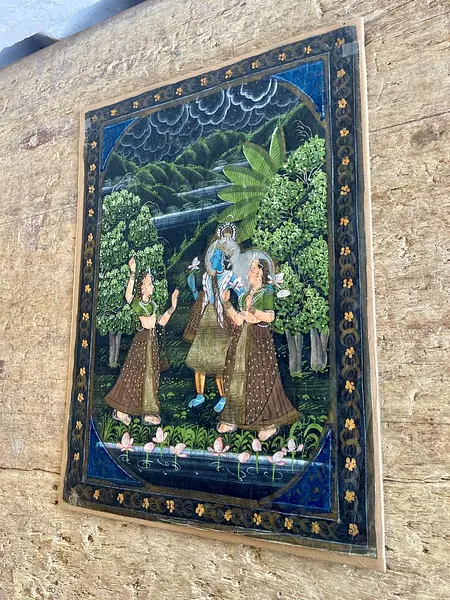 Pintura Pichwai Sobre Seda - India 1950