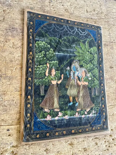 Pintura Pichwai Sobre Seda - India 1950