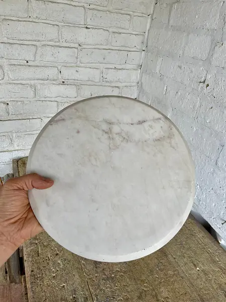 Mesa De Mármol Y Aluminio - India 1980