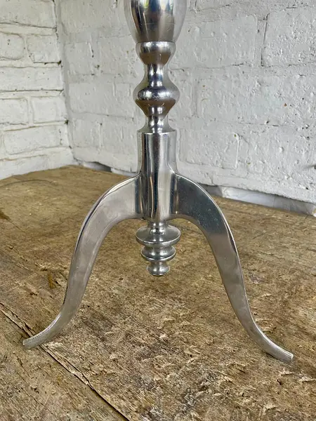 Mesa De Mármol Y Aluminio - India 1980