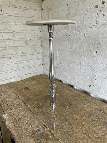 Mesa De Mármol Y Aluminio - India 1980