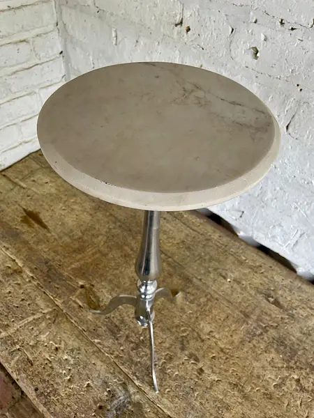 Mesa De Mármol Y Aluminio - India 1980