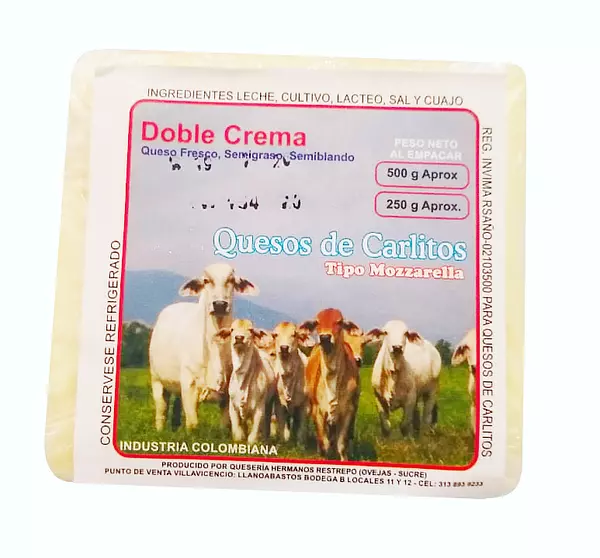 Queso Doble Crema Carlitos (Entero) X 250 Gr