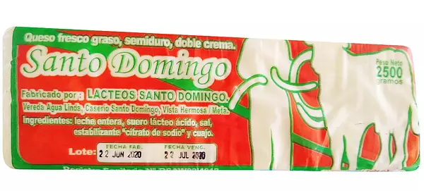 Queso Doble Crema Santo Domingo (Tajado)