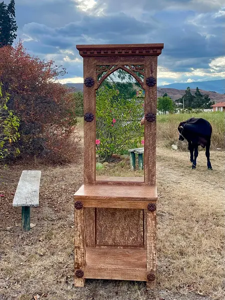 Espejo Recibidor Consola Madera Recuperada
