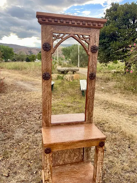 Espejo Recibidor Consola Madera Recuperada