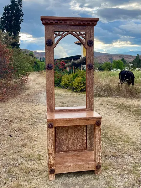 Espejo Recibidor Consola Madera Recuperada