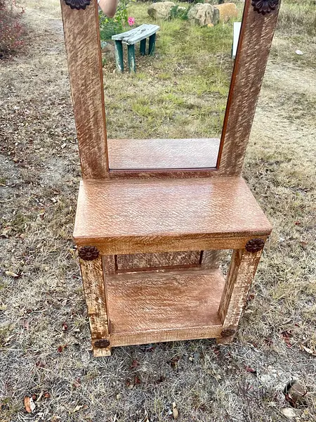 Espejo Recibidor Consola Madera Recuperada