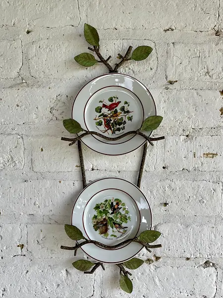 Soporte Metálico Con 2 Platos Bavaria - Alemania 1965