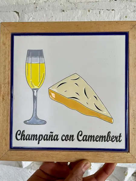 Bandeja Quesos Azulejo Y Marco De Madera