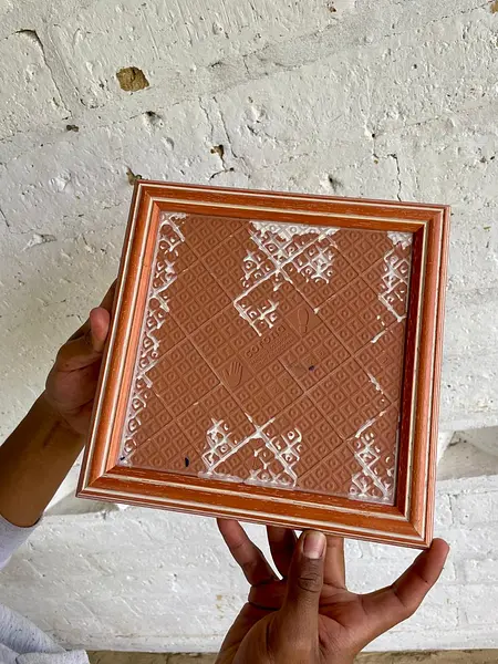 Bandeja Quesos Azulejo Y Marco De Madera