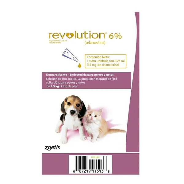 Revolution 6% X 0.25 Ml Rosado