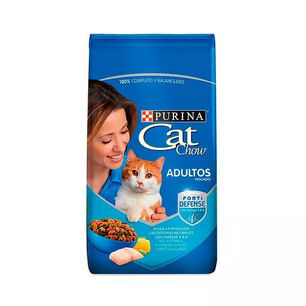 Purina para Gatos Cat Chow Adultos 1 A 7 Años Sabor Pescado y Forti Defense