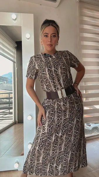 Vestido Estampado Snake