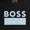 Camiseta Negra Talla Xl Y M Con Estampado Boss Azul