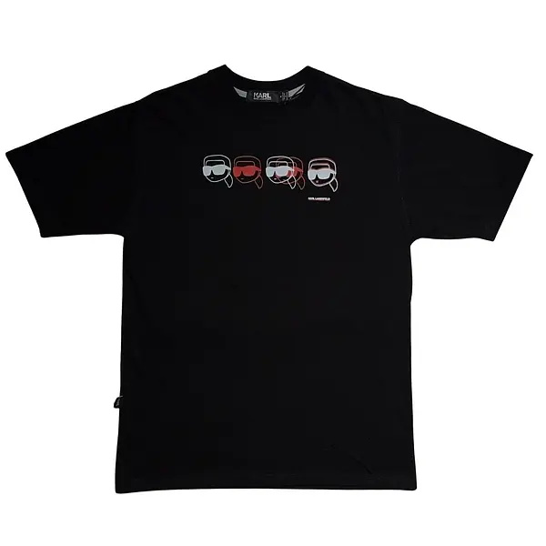 Camiseta Negra Talla Xl Con Estampado Karl Lagerfeld