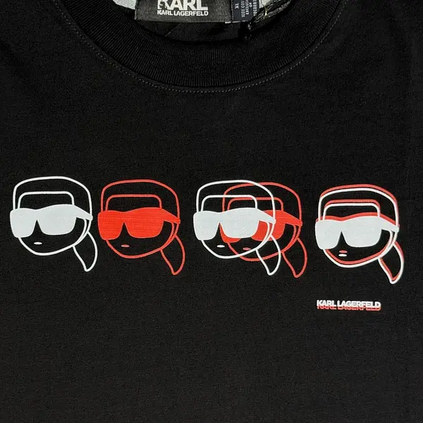 Camiseta Negra Talla Xl Con Estampado Karl Lagerfeld