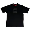 Camiseta Negra Talla Xl Con Estampado Hugo Alto Relieve