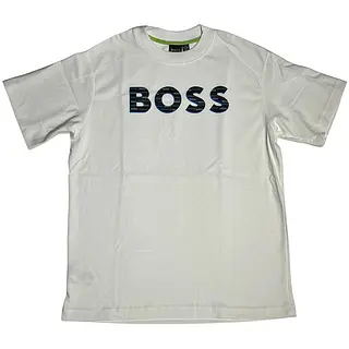 Camiseta Blanca Talla M Con Estampado Boss