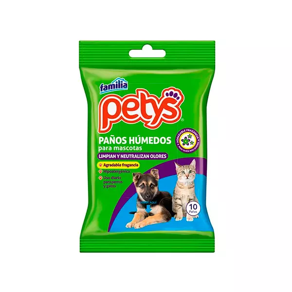 Paños Humedos Petys con Agradeble Fragancias de Uso Diario