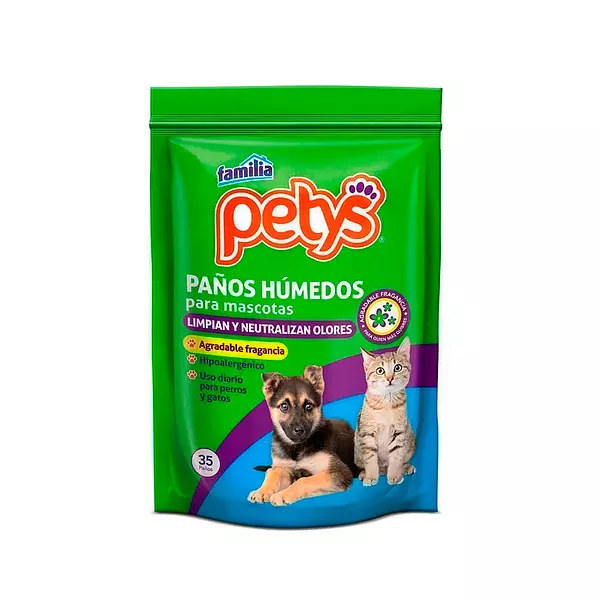 Paños Humedos Petys con Agradeble Fragancias de Uso Diario