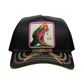 Drip Negra Parche Blanco