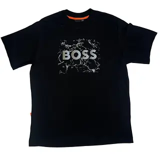 Camiseta Negra Talla M Con Estampado Boss