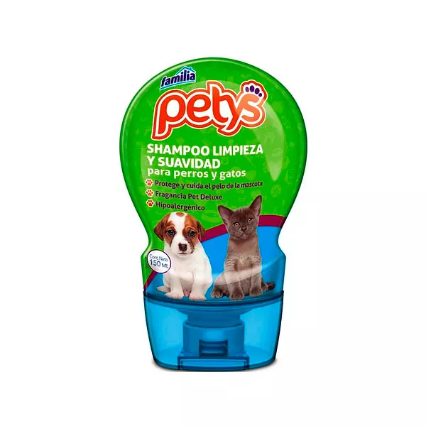 Shampoo Limpieza y Suavidad Petys para Perros y Gatos