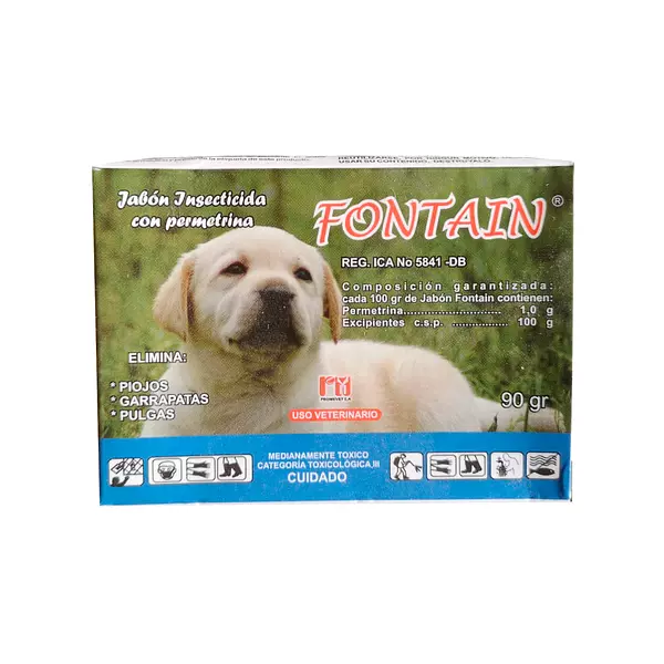 Jabon Insecticida con Permetrina Fontain para Mascotas