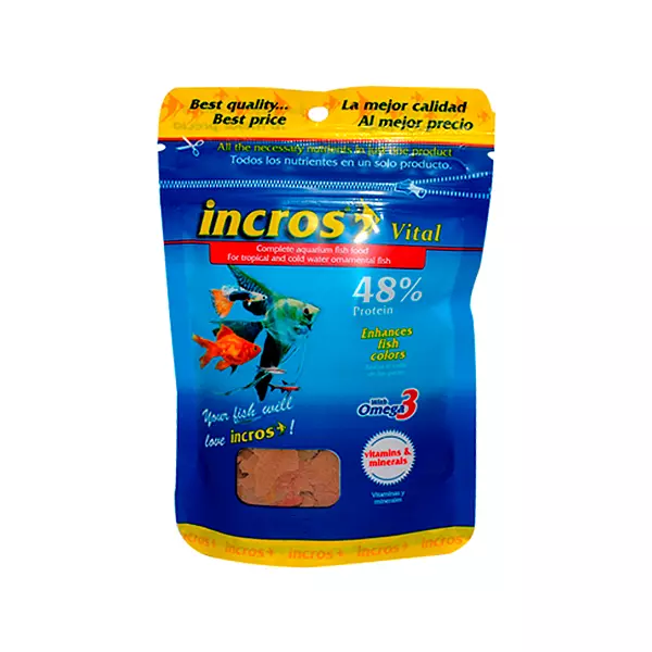 Alimento para Peces Incros Vital con 48% de Proteina y Omega 3