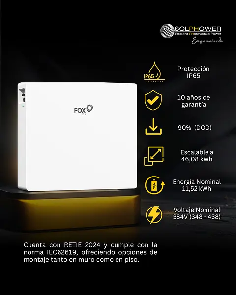 Batería De Almacenamiento De Alta Tensión Fox Ess Ep12