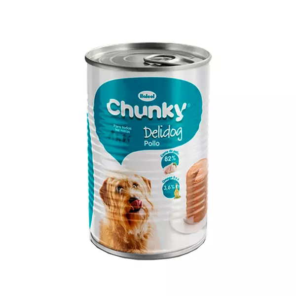 Alimento de Lata Chunky Delidog para Perros con Sabor A Pollo