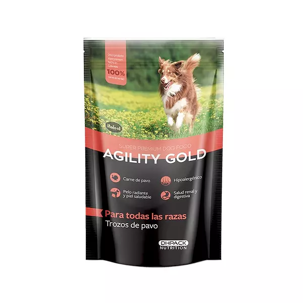 Baucherpara Perros Agility Gold Super Premium Trozos de Pavo