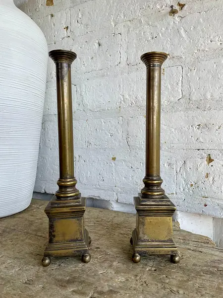 Candelabros De Altar X 2 - Francia S Xix
