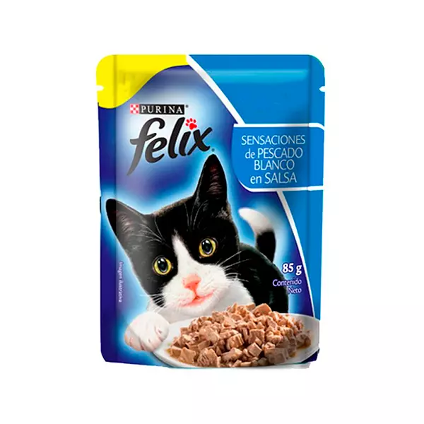 Purina Felix para Gatos Adultos con Sensaciones de Pescado Blanco