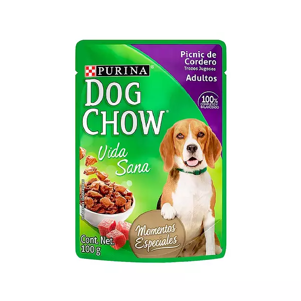 Purina para Perros Adultos Dog Chow Picnic de Cordero Trozos Jugosos