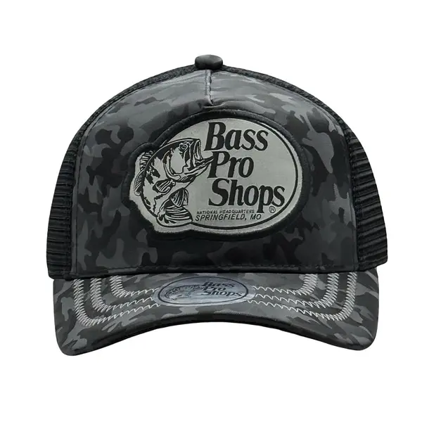 Bass Pro Shops Gris Reflectiva Malla Negra